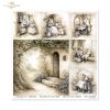 Myszki, sielanka, akwarela, retro, las, natura*Mice, idyll, watercolour, retro, forest, nature*Mäuse, Idylle, Aquarell, Retro, Wald, Natur*Ratones, idilio, acuarela, retro, bosque, naturaleza